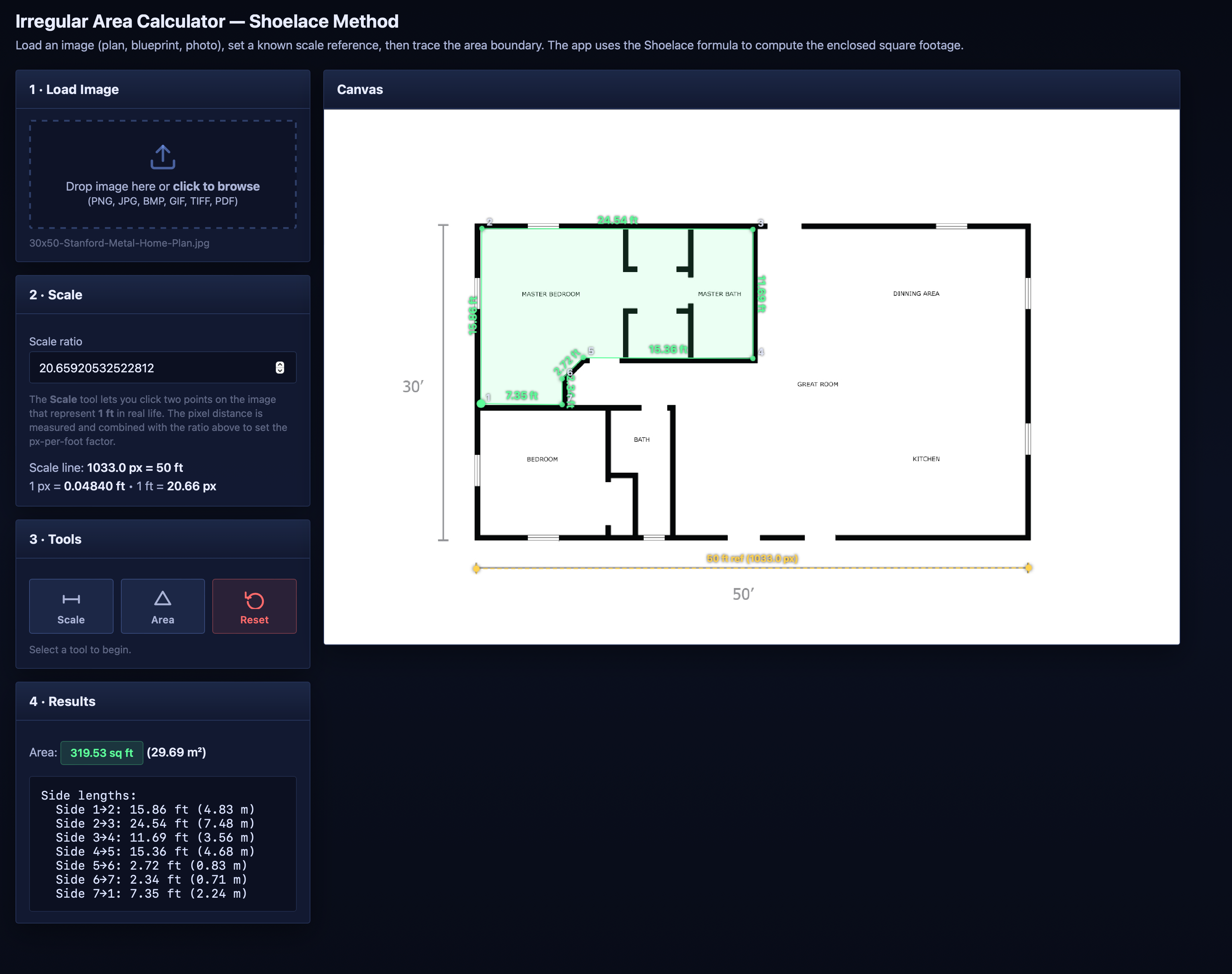 Irregular Area Calculator